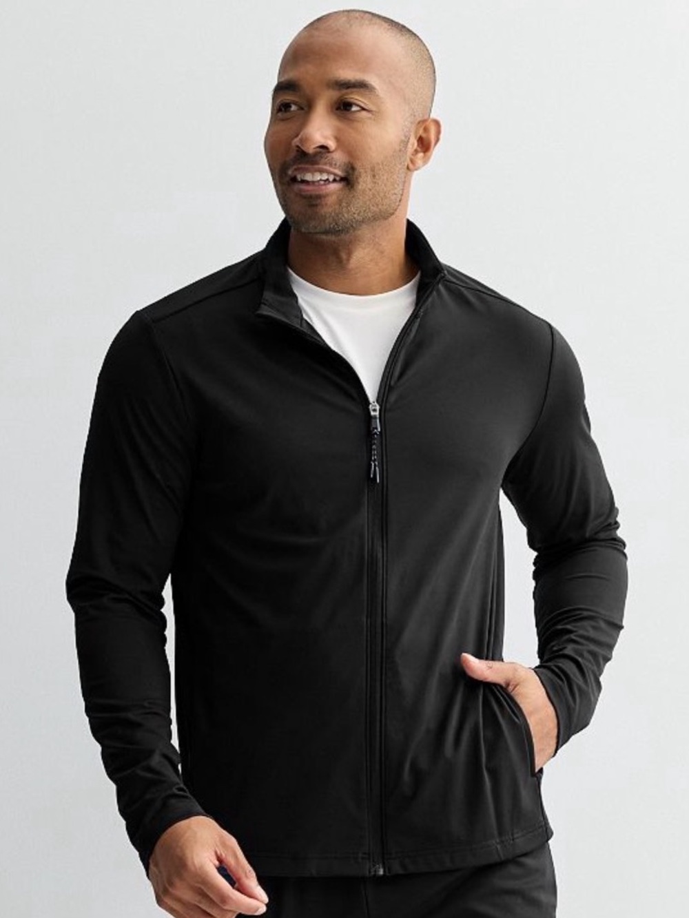 Men’s Tek Gear Full Zip Dry Tek Jacket Black Moisture Wicking XL
